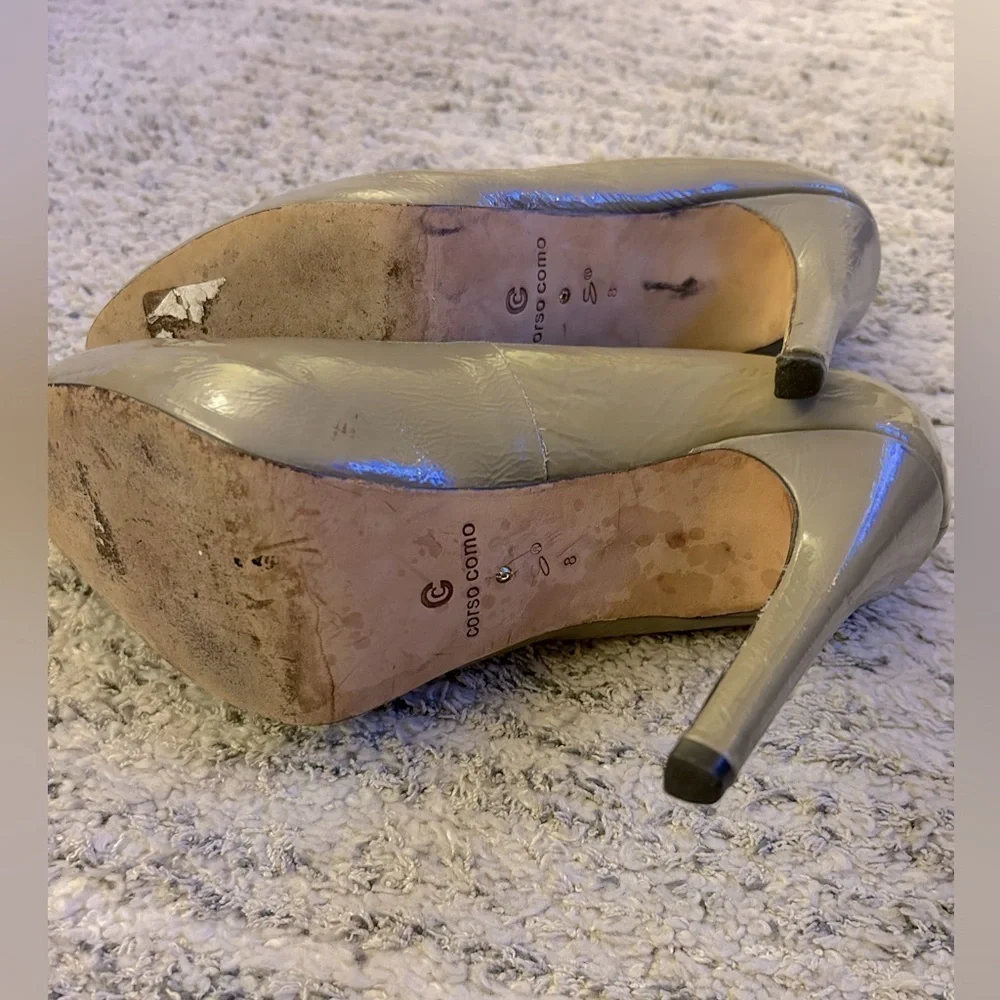 CORSO COMO - BEIGE LEATHER STILETTO - Size 8